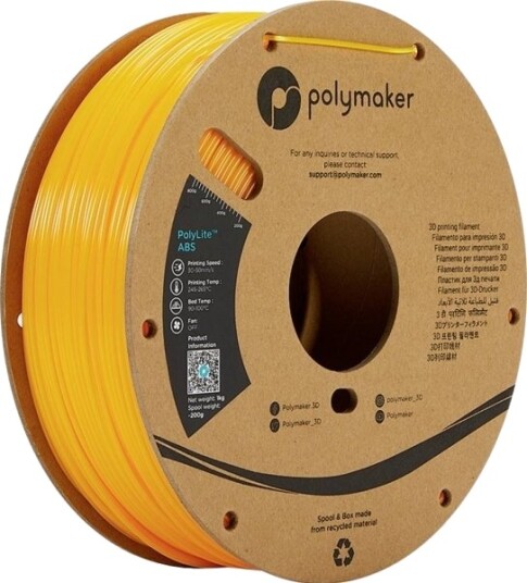 Plastikas Polymaker Polylite Abs 1.75 Mm 1 Kg Geltonas