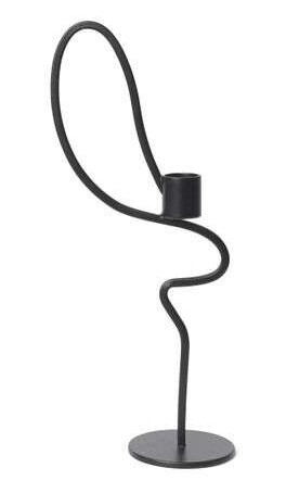 ferm LIVING Valse lysestake high Black