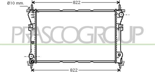 PRASCO FD910R001 Radiator motorkjøling PRASCO FD910R001 Radiator motorkjøling