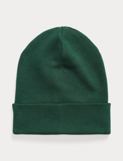 Polo Ralph Lauren Combed Cotton Beanie - Green - ONE SIZE