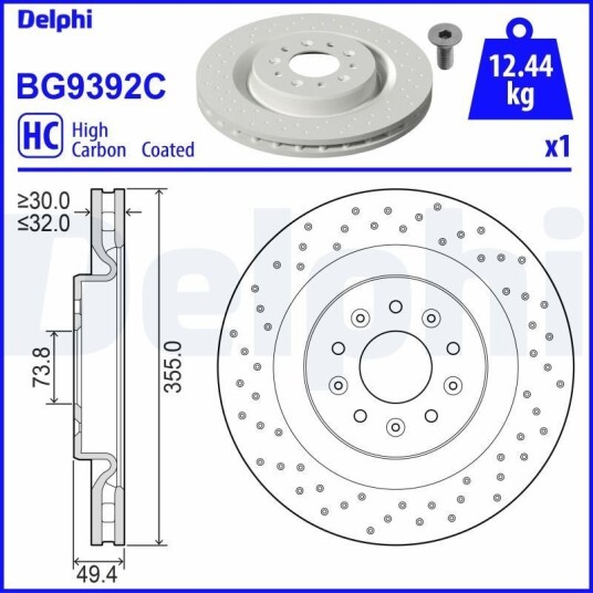 Bremseskive DELPHI BG9392C