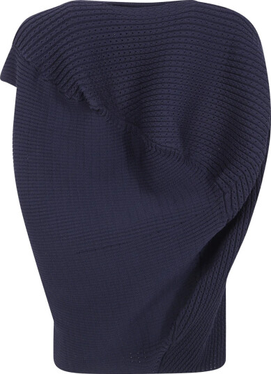 Issey Miyake Dame Topper Blå M, Issey Miyake Dame Topper Blå M,