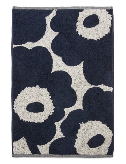 Marimekko Unikko Co/Li Hand Towel Blue Marimekko Home COTTON, DARK BLUE 50X70CM