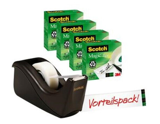 3M Table Dispenser C60 +4 pcs. 19mmx33m Svart 3M Table Dispenser C60 +4 pcs. 19mmx33m Svart