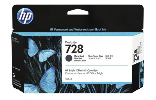 HP 728 / 3WX25A Matte Black Ink - Blekkpatron Matt svart HP 728 / 3WX25A Matte Black Ink - Blekkpatron Matt svart