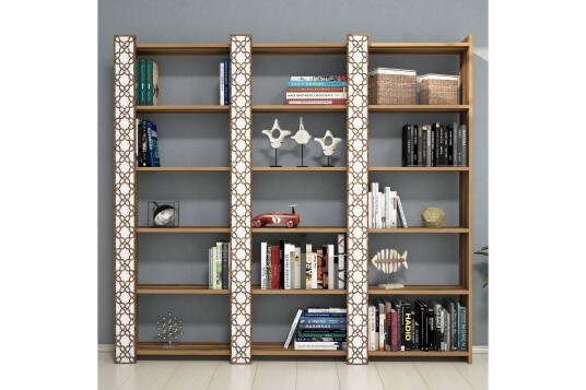 Bokhylle Amtorp 184 cm Brun|Hvit Bokhylle Amtorp 184 cm Brun|Hvit