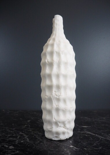 Buckled Marble Vase