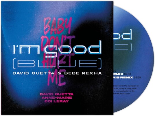 David Guetta, Bebe Rexha, AnneMarie, Coi Leray  I'm Good (Blue) / Baby Don't Hurt Me  LP/Vinyl