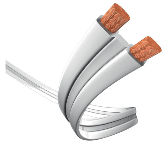 Inakustik Premium høyttalerkabel - Hvit flat 2,5 mm² - Metervare