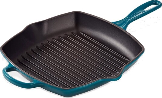 Le Creuset Kvadratisk Grillpanne Støpejern 26cm Deep Teal