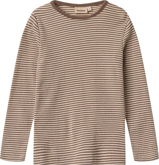 Wheat Genser Ull Alfie Tre Stripe Wheat 10 år (140) Genser Beige Brun