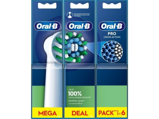 Oral-B Dantų Šepetėlis Braun Eb50-6 Cross Action Pro Šepetėlio Galvutės 6 Vnt.
