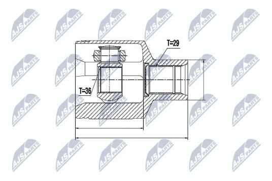 Nty Drivknute drivaksel NTY NPW CH 026 Nty Drivknute drivaksel NTY NPW CH 026