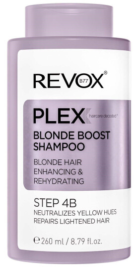 Revox PLEX Step 4B Blonde Boost Sjampo 260 ml for Farget Hår Revox PLEX Step 4B Blonde Boost Sjampo 260 ml for Farget Hår