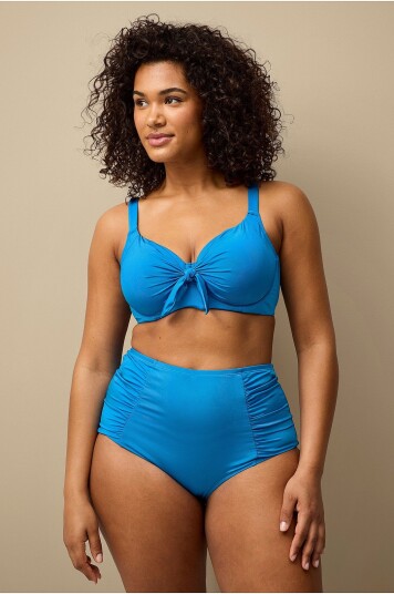 Ellos Plus Collection Saga Maxi Bikini Pink Shaping Effect Blå