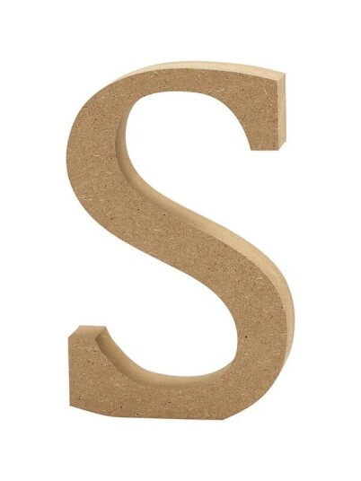 Creativ Company Letter S MDF 8cm 1pc. Creativ Company Letter S MDF 8cm 1pc.