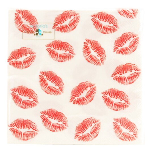 Dynäs Import Servietter Hot Lips - 20-pakning