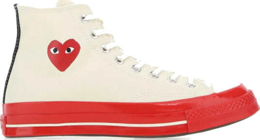 Comme des Garçons Play Herre Sko Hvit 42 EU, Comme des Garçons Play Herre Sko Hvit 42 EU,