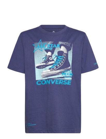 Converse Cnvb Photo Real Cnv Snkr Tee Blue 140/152 Converse Cnvb Photo Real Cnv Snkr Tee Blue 140/152