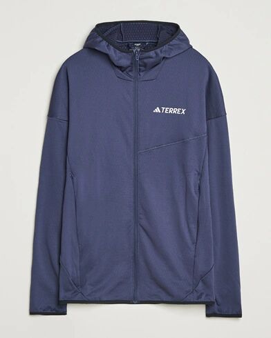 Adidas Performance XPR Lightweight Fleece Hooded Full Zip Navy Adidas Performance XPR Lightweight Fleece Hooded Full Zip Navy