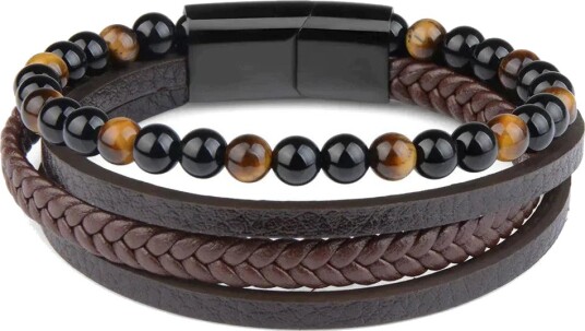 Naturstein perler armbånd 20.5 Tiger eye style Naturstein perler armbånd 20.5 Tiger eye style