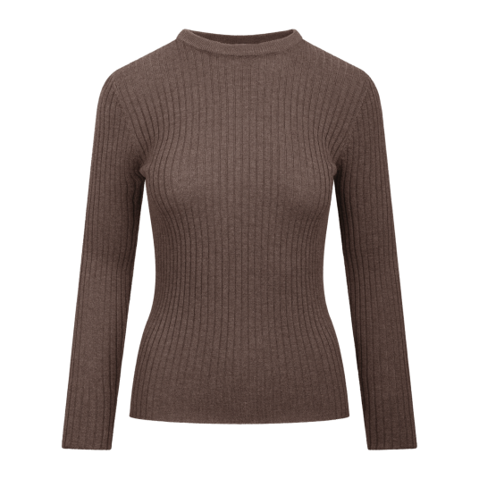 Mari LS Top Wood Burn XL Merino LS rib sweater