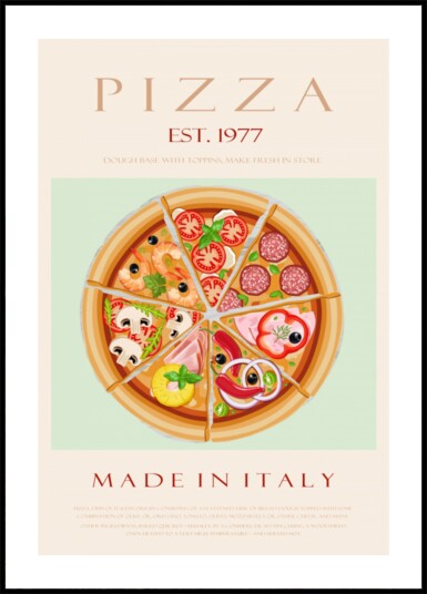 Italian Pizza Variety Plakat / 70x100 Italian Pizza Variety Plakat / 70x100
