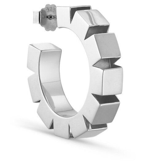 Jane Kønig Chunky Magic Hoop Øredobbe Single Sølv CMH-AW24-S Dame 925 sterling silver