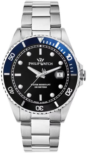 Philip Watch Herreklokke R8253597091 Caribe Sort/Stål Ø42 mm