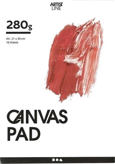 Creativ Company Canvas Block White A4 280gr 10 Sheets Creativ Company Canvas Block White A4 280gr 10 Sheets