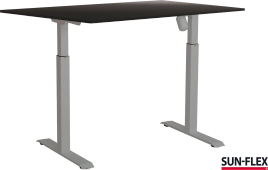 Sun Flex®Easydesk Adapt L Skrivebord 120×80 Cm Hvit Aluminium Svart Laminat Sun Flex®Easydesk Adapt L Skrivebord 120×80 Cm Hvit Aluminium Svart Laminat
