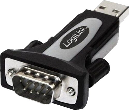 LogiLink USB 2.0 adapter USB-A/M to DB9 (RS232)/M black/grey