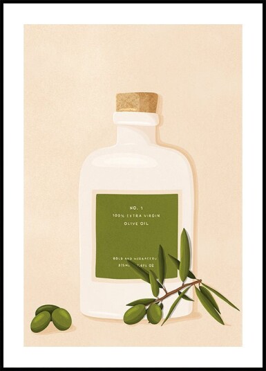 Posterbox Olive Oil Bottle Plakat Plakat / 21x30cm