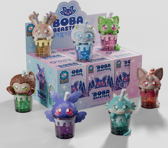 Kaleidos Boba Beasteas Keychain: Blind Box with 6Piece PDQ