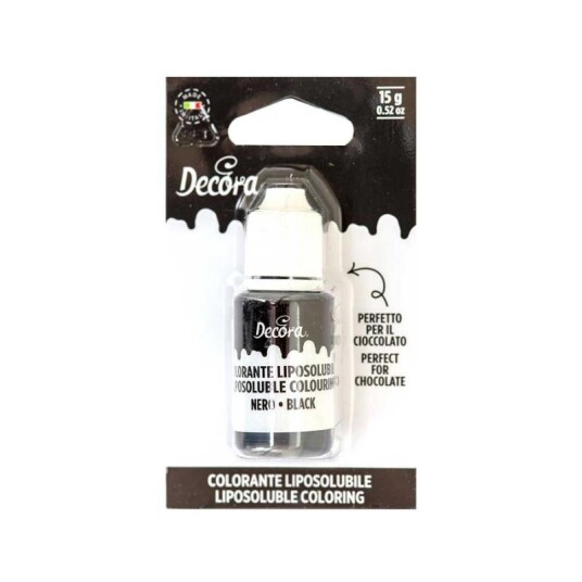 Decora Flytende Farge Svart 15 Ml | Slikkepott.No