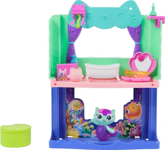 Gabby's Dollhouse Spin Master Baderomslekesett Med MerCat Figur 3+ År