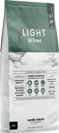 Nordic Nature Tørrfôr Light til hund 12 kg - Lett og næringsrikt hundemat