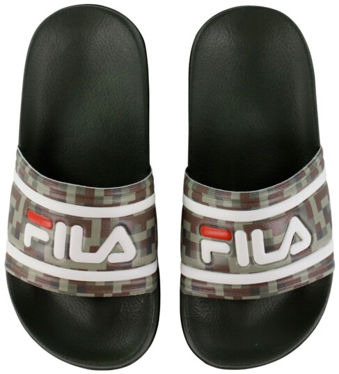 FILA Morro Bay Prt Slipper Kids   Khaki green   30