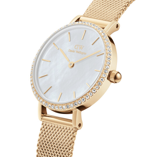 Daniel Wellington DW Watch Petite Lumine Bezel Evergold MOP 28mm Gold Daniel Wellington DW Watch Petite Lumine Bezel Evergold MOP 28mm Gold