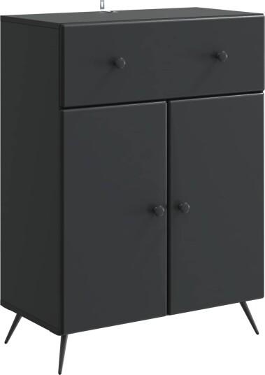  Serviesskap med skuff Svart 66 x 34,5 x 90 cm Konstruert tre