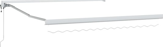 Automatisk Uttrekkbar Markise Hvitt 300x250 cm Markiseduk Erstatning for 3x2.5 m Ramme Hvit Automatisk Uttrekkbar Markise Hvitt 300x250 cm Markiseduk Erstatning for 3x2.5 m Ramme Hvit