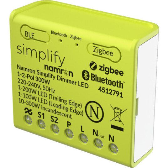 Namron Simplify Dimmer Led 1-2-Pol 300W