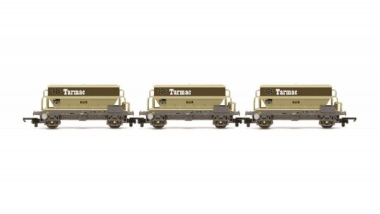 Hornby PGA Hopper Wagons, Tarmac - Trippelpakke (3 stk. vogner)