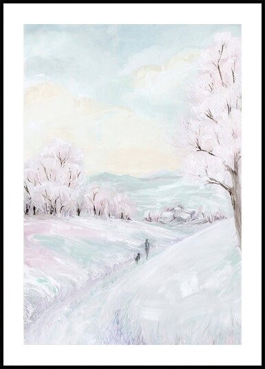 The winter stroll Poster Plakat / 70x100cm