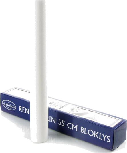 Kubbelys Ø:7 H:55cm ren stearin