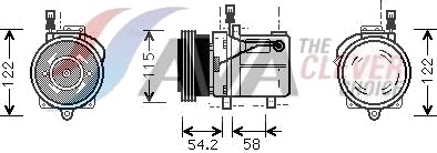 AVA COOLING SYSTEMS BWAK059 AC-kompressor