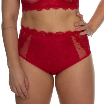 Missya Truser Laura High Waist Tai rød polyamid 36 Dame