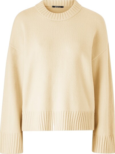 Gina Tricot   Genser Crew Neck Knitted Sweater   Gul