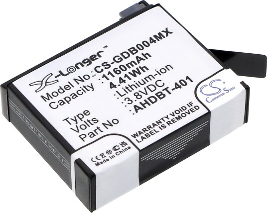 Cameron Sino Batteri til GoPro HD Hero 4 AHDBT-401 1160mAh Cameron Sino Batteri til GoPro HD Hero 4 AHDBT-401 1160mAh