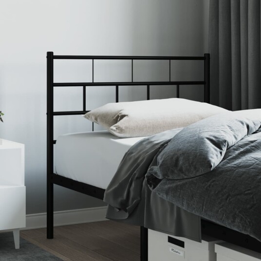 Sengegavl i metall svart 107 cm 8721012188907